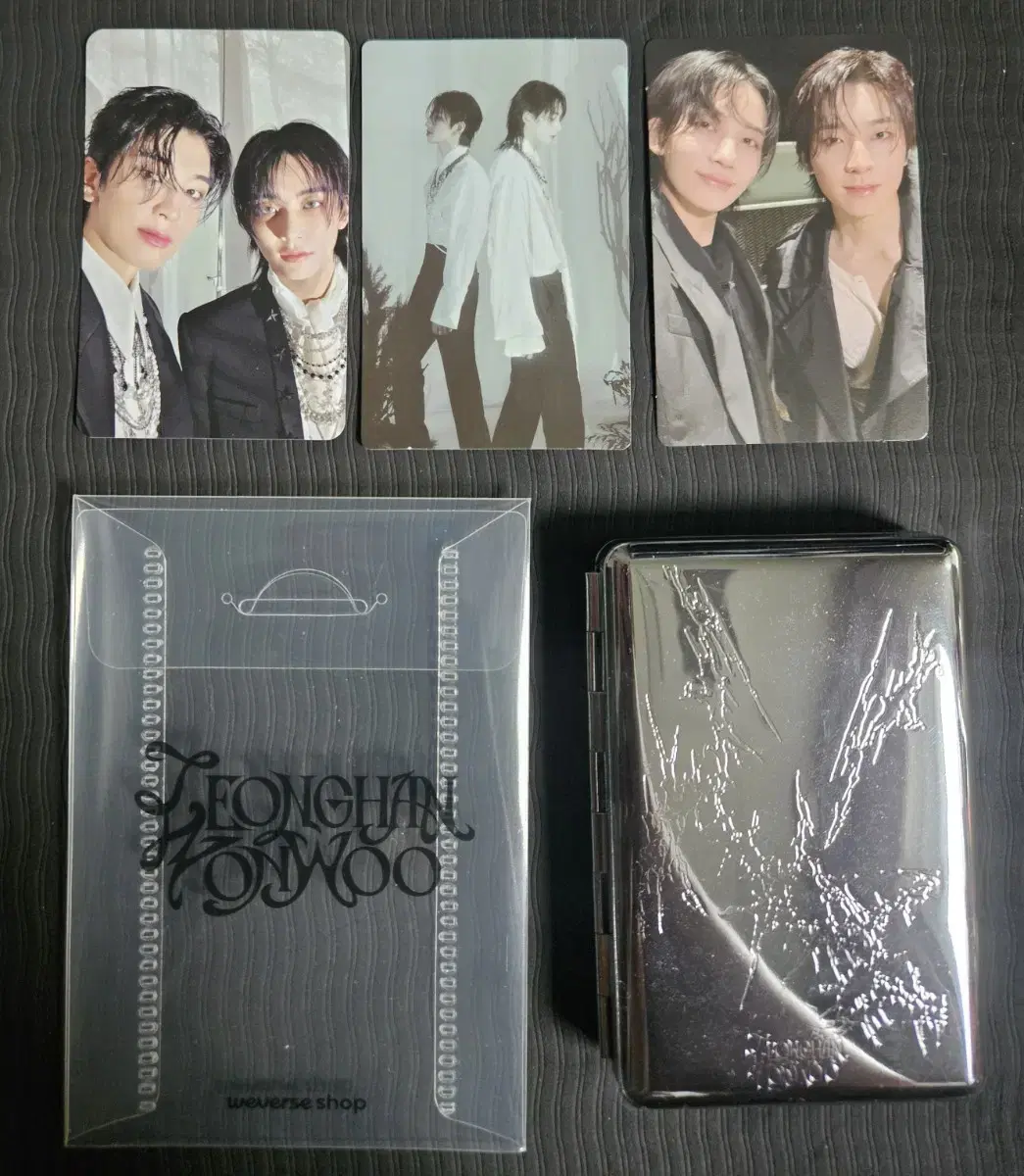 jeonghan wonwoo unit photocard holder tin case