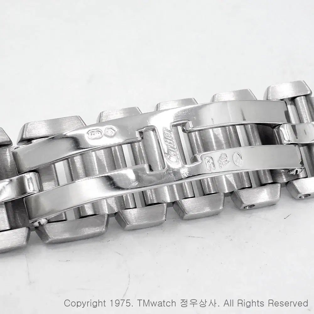 까르띠에 탱크 탱키심 18K 화이트골드 금통 16.5mm 2831