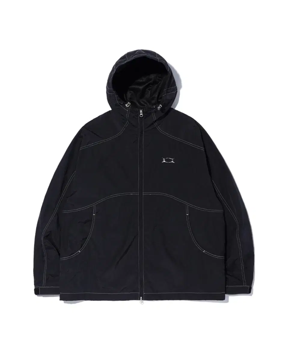 Critic Windbreaker METAL WORMHOLE LOGO JACKET BLAC