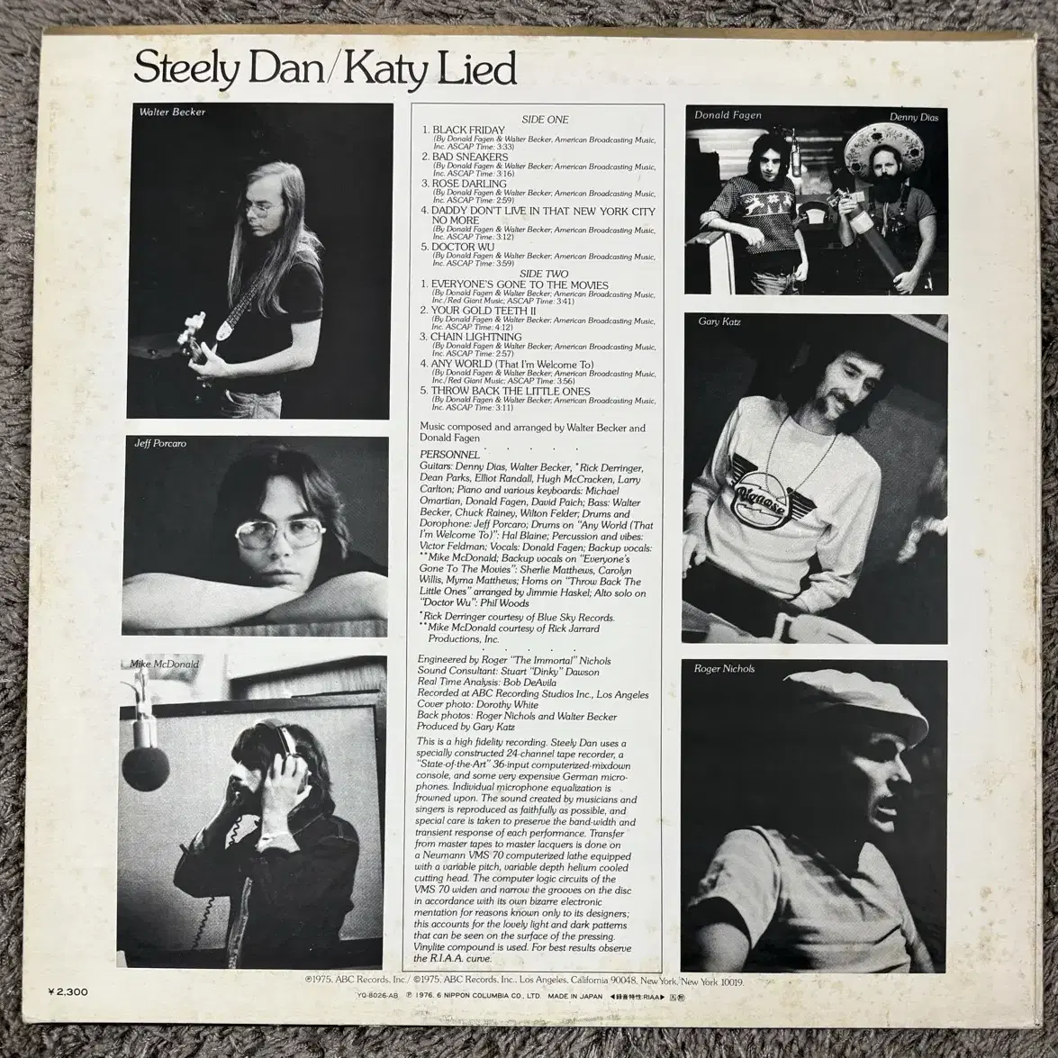 Steely Dan / Katy Lied LP