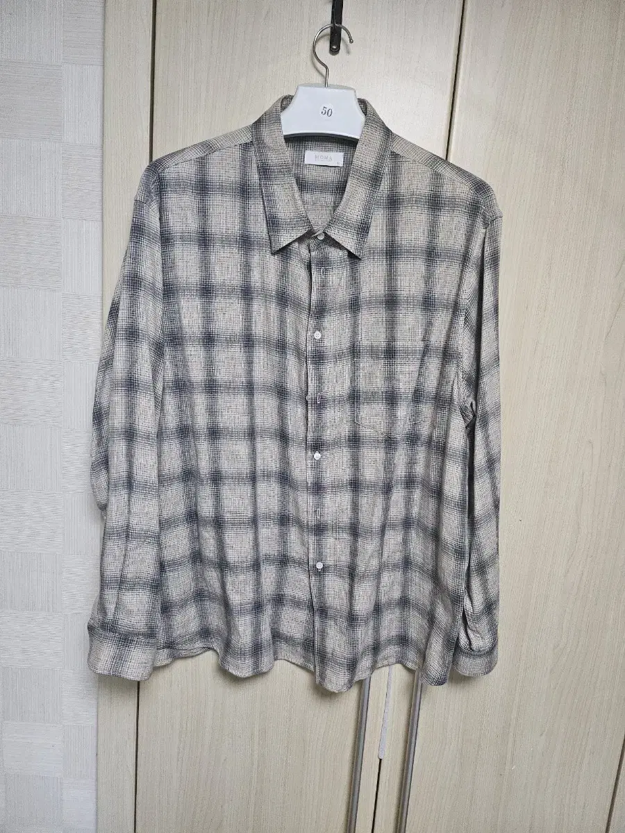 MOMADESIGN/24FW Brush Ombré Check Shirt Beige/Size 50