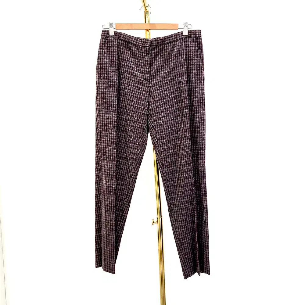 [28] Prada Wool Blend Cashmere Slick Golf Pants Fantalon Check P2062