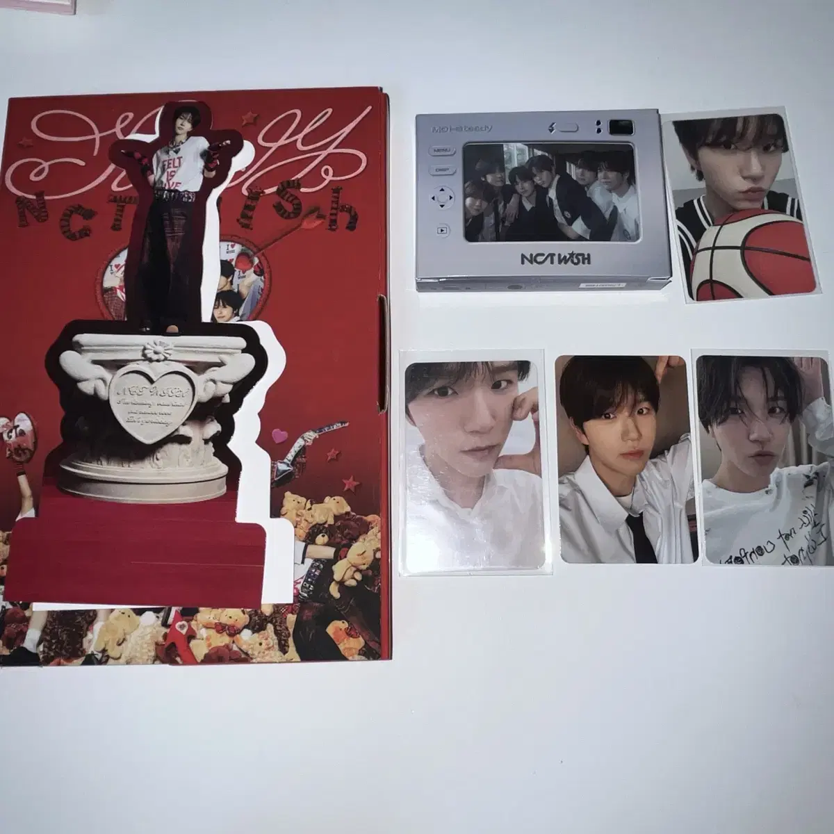 NCT Wish Steady Red Q Al album Jaehee photocard wts Dunk Shot Psyche Keyring