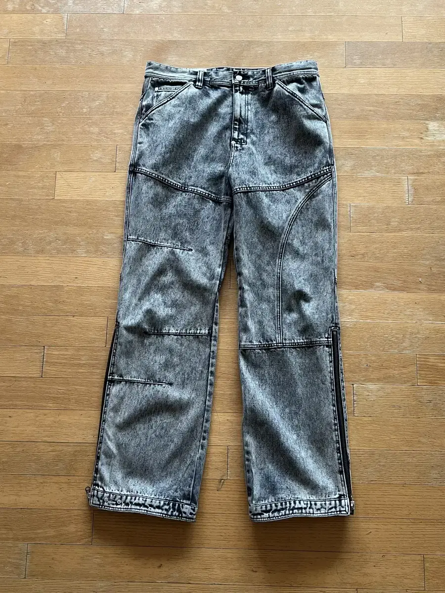 [XL]Anderson Belle Bleach Washed Zipper Jeans