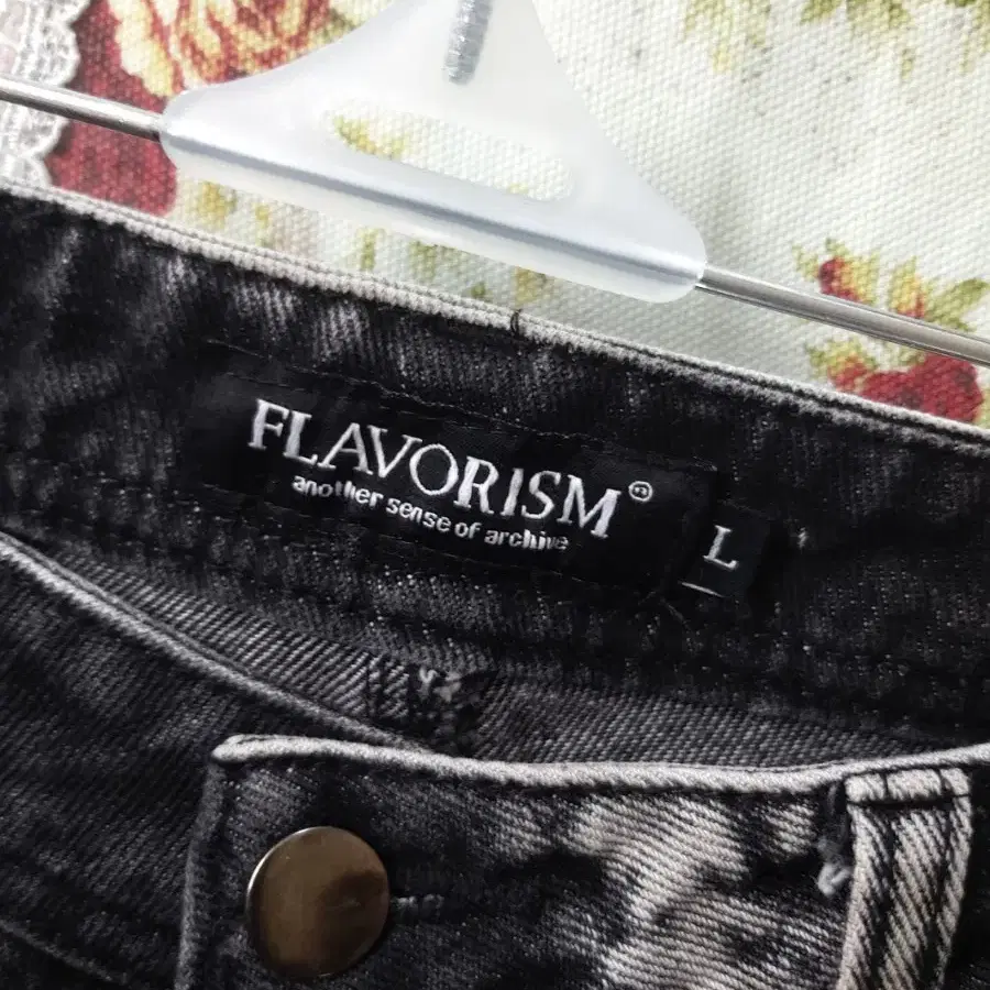 FLAVORISM  힙합  통 일자 데님 L