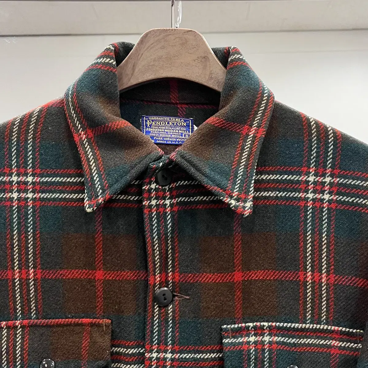 70-80s Pendleton 펜들턴 체크 버진울 자켓