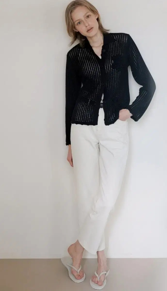 (New) 24 Years Blank 03 Cotton Crochet Knit Jacket