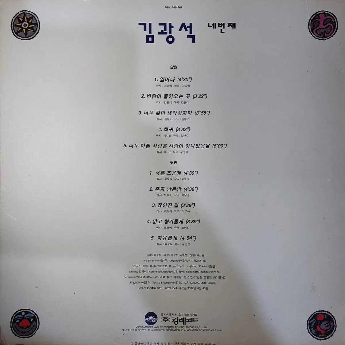 김광석 4집, 킹레코드, 1994