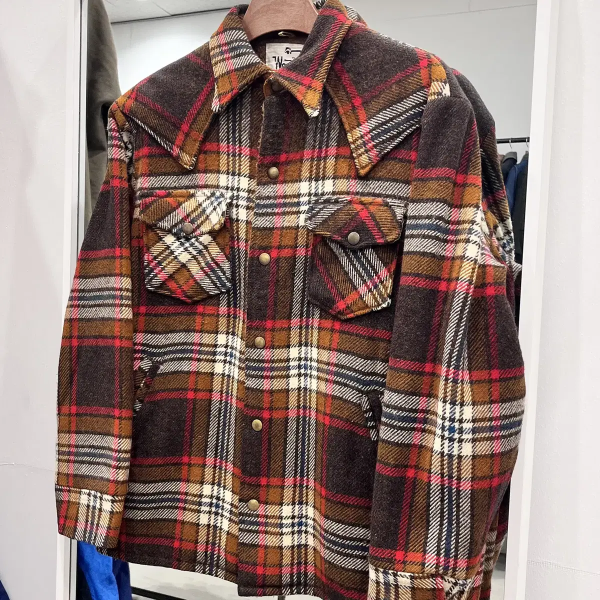 60s Woolrich 울리치 버팔로 체크 웨스턴 울 자켓