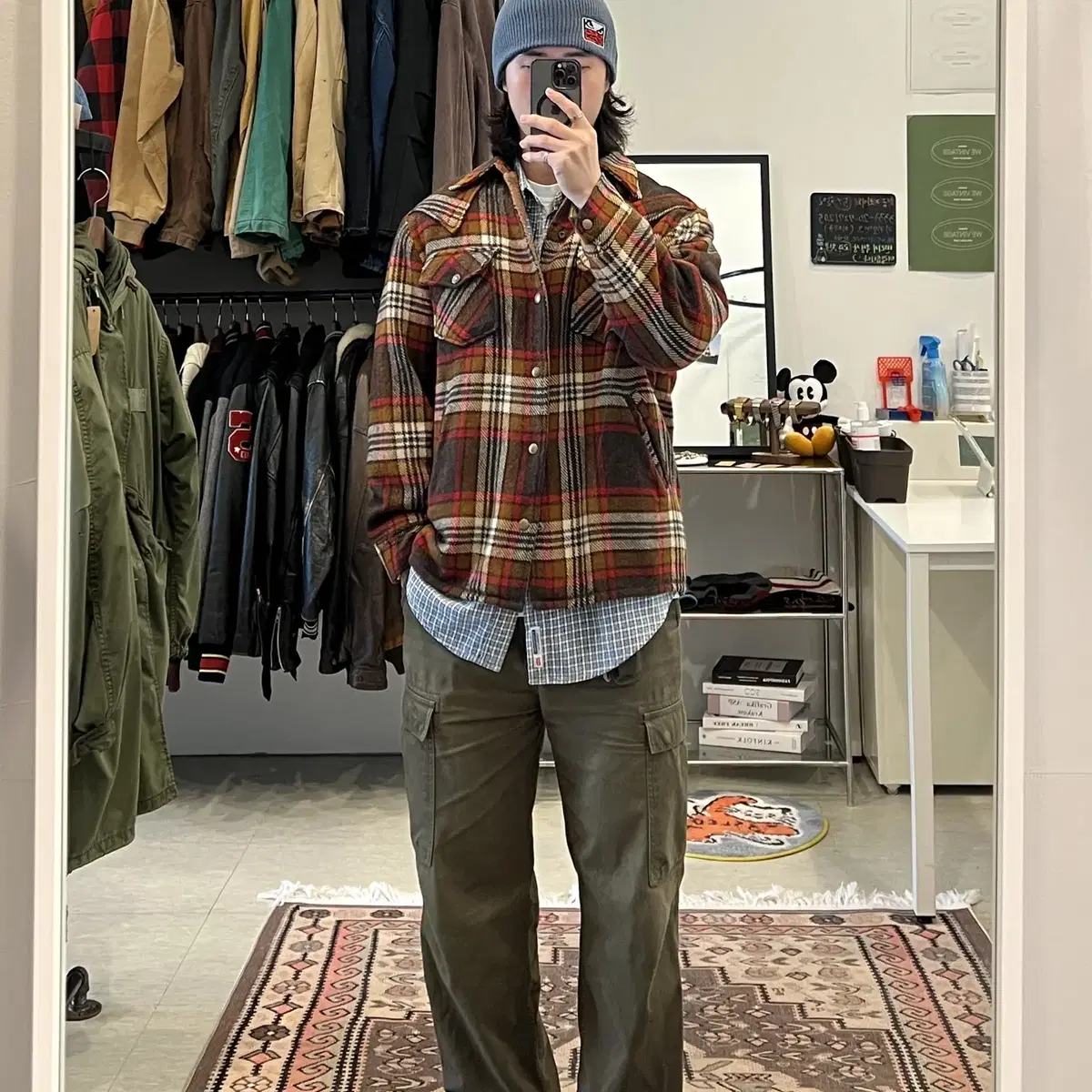 60s Woolrich 울리치 버팔로 체크 웨스턴 울 자켓