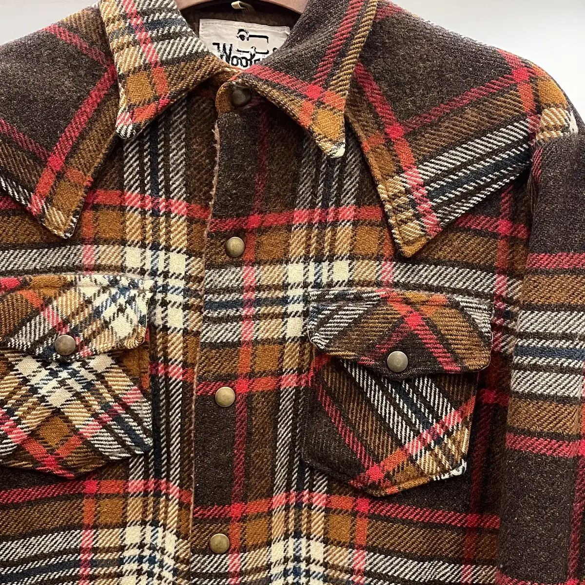 60s Woolrich 울리치 버팔로 체크 웨스턴 울 자켓