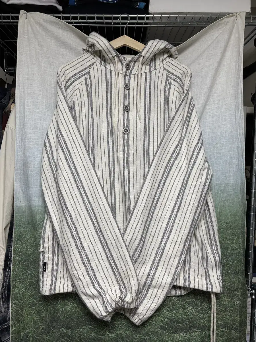 [M] This Is Never Never That Striped Jacquard Hoodie Stripe Jacquard