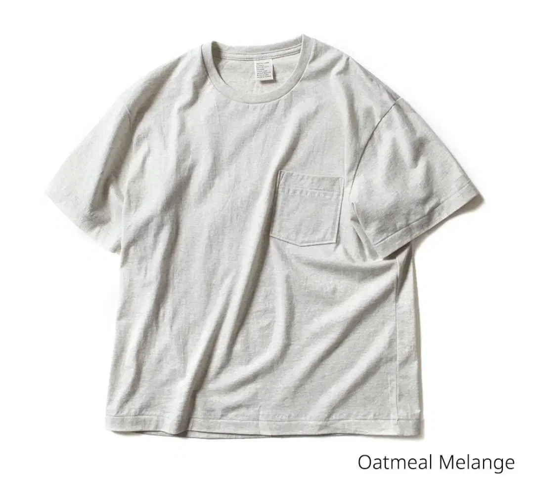 Thomas More Pocket Tee Oatmeal Melange S