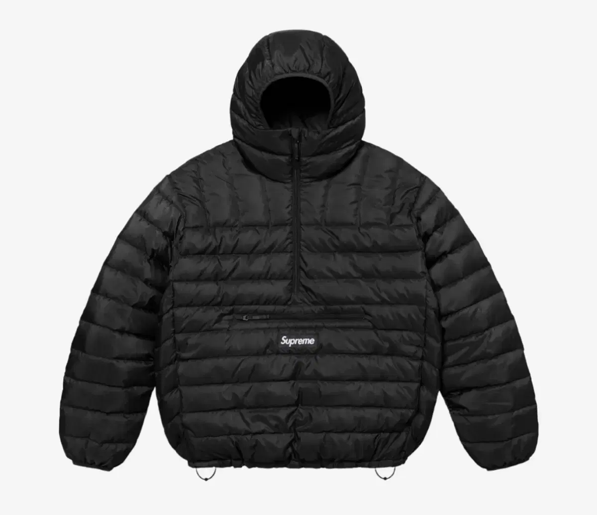 [XL] Supreme Microdown Half Zip Hooded Pullover Black New