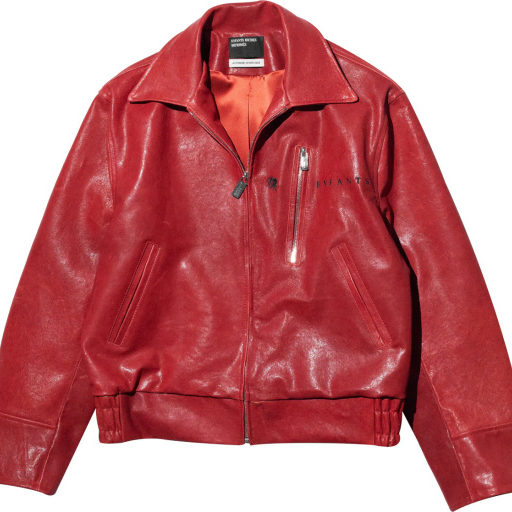 ERD 'Opium den frank' Red Leather Jacket