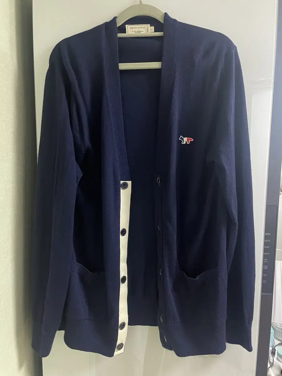 Kitsune Men's Navy Cardigan