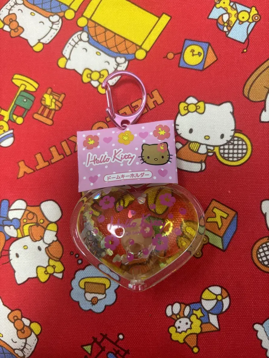 Sanrio Hello Kitty Tanning Kitty Water Keyring Garry Kitty Dome Kitty Heart Keyring