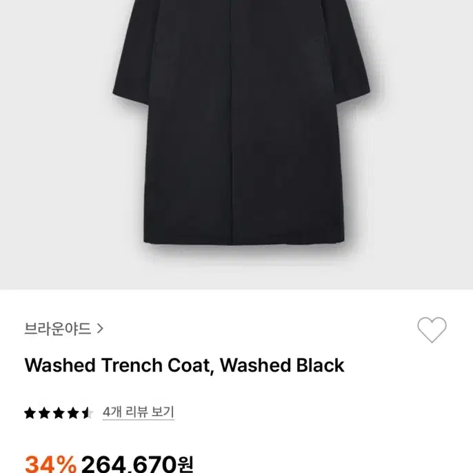 23FW 브라운야드 Washed trench coat 5사이즈