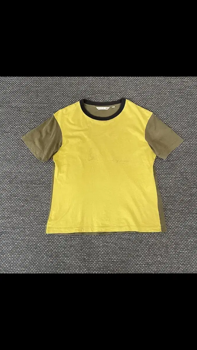 Myrni Mustard Brown Variegated Cotton Short Sleeve T-shirt