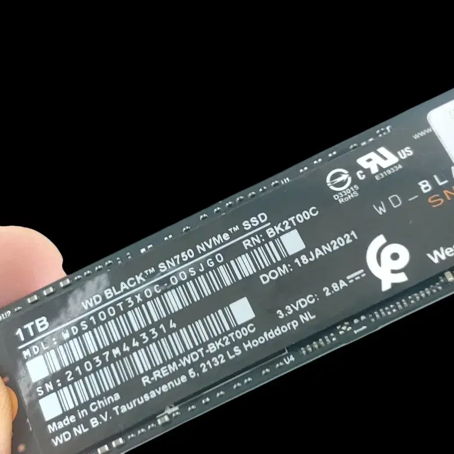 WD BLACK M.2 NVMe SSD 1TB (상태좋음)