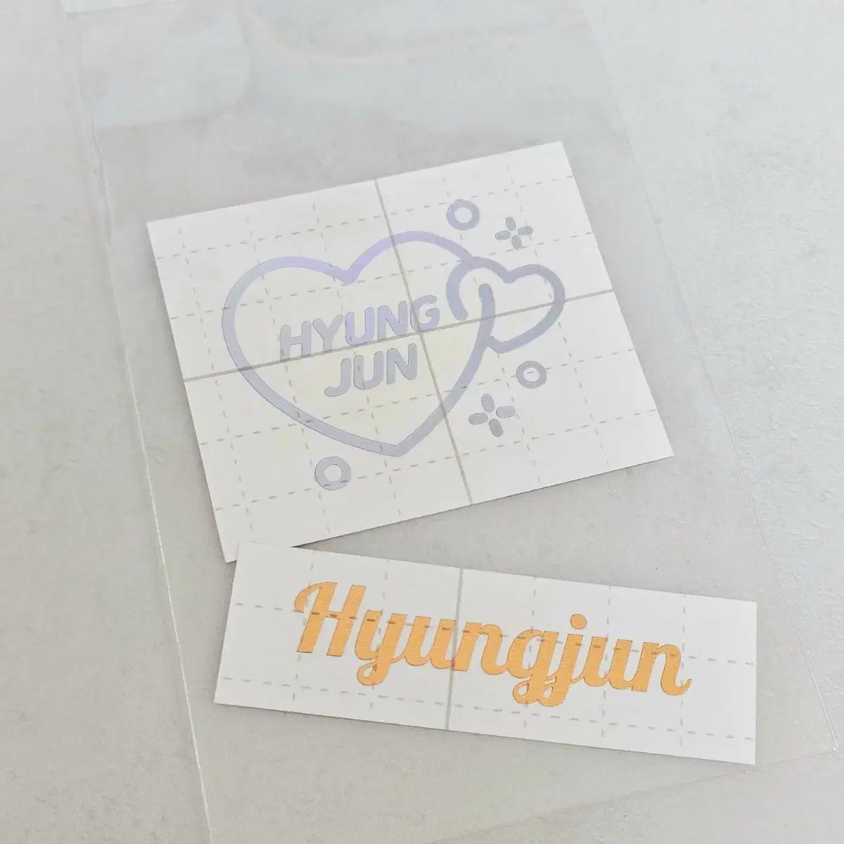 hyeongjun hologram sticker set (decorating lightsticks)