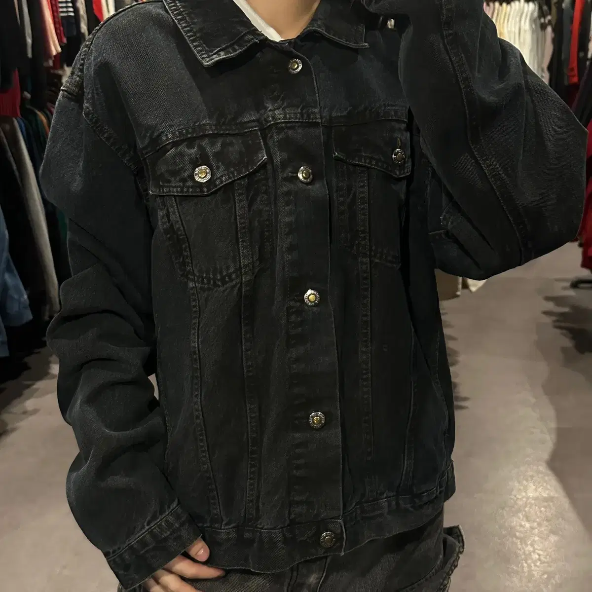 (971) VTG Vintage Black Jeans Jacket