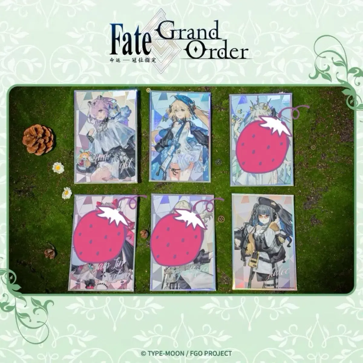 FGO Fate Grand Order of Jungwoo 8th Anniversary 3 glossy colored papers bulk for sale