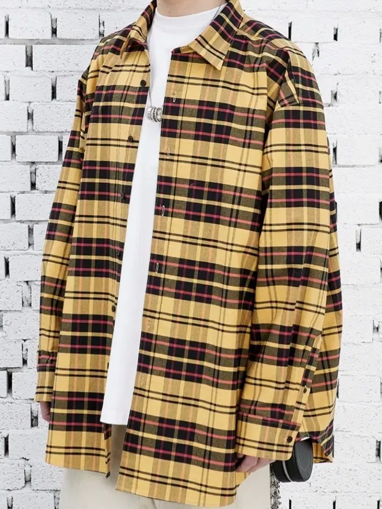 Iui Mustard Check Overshirt M