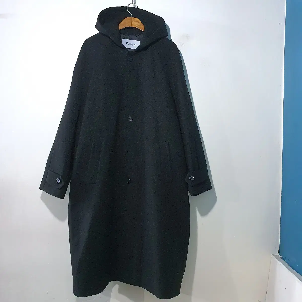 FWNew) Long Wool Hooded Coat 3color