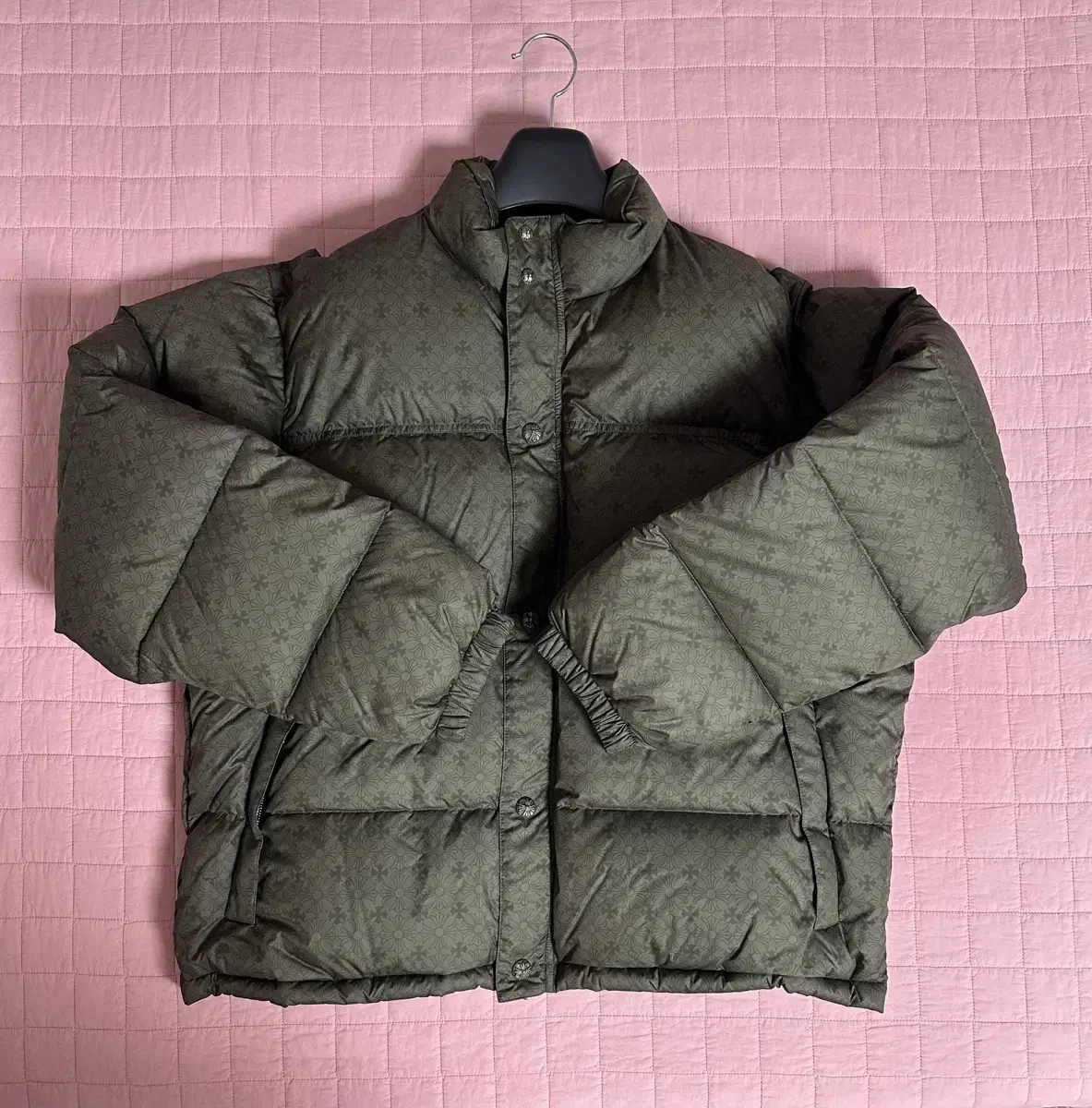 [XL] Chrome Hearts All Over Puffer Jacket Khaki