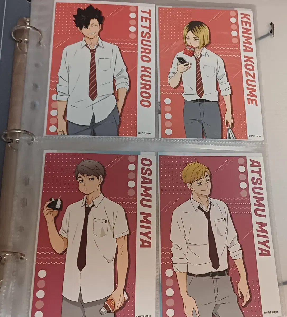 Haikyuu lunchtime postcard (Kuro, Kenma, Osamu, Atsumu)