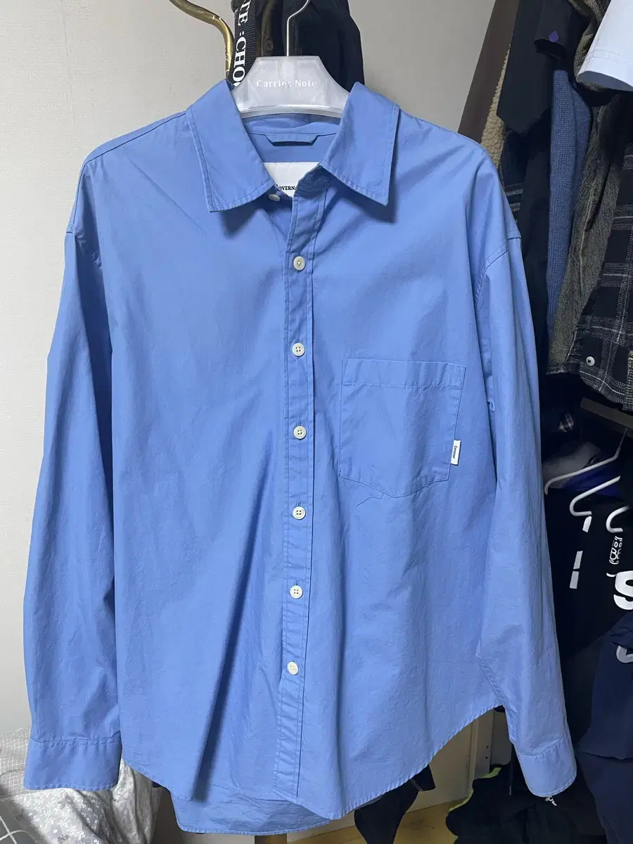 Coverall 1PK Poplin Shirt Bloo S