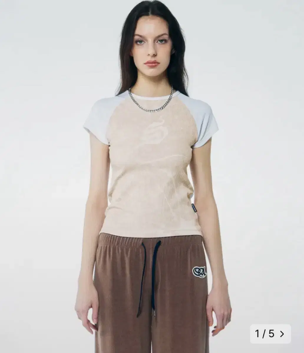 스컬프터 Brushed Crop Top Ash Beige