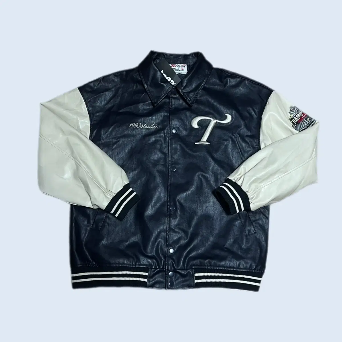 1993 Studio LG Twins Varsity Jacket Navy Unworn M