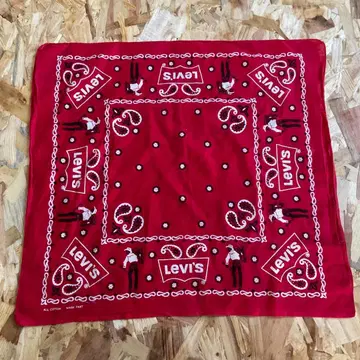 VINTAGE 리바이스 SADDLEMAN BANDANA USA RED