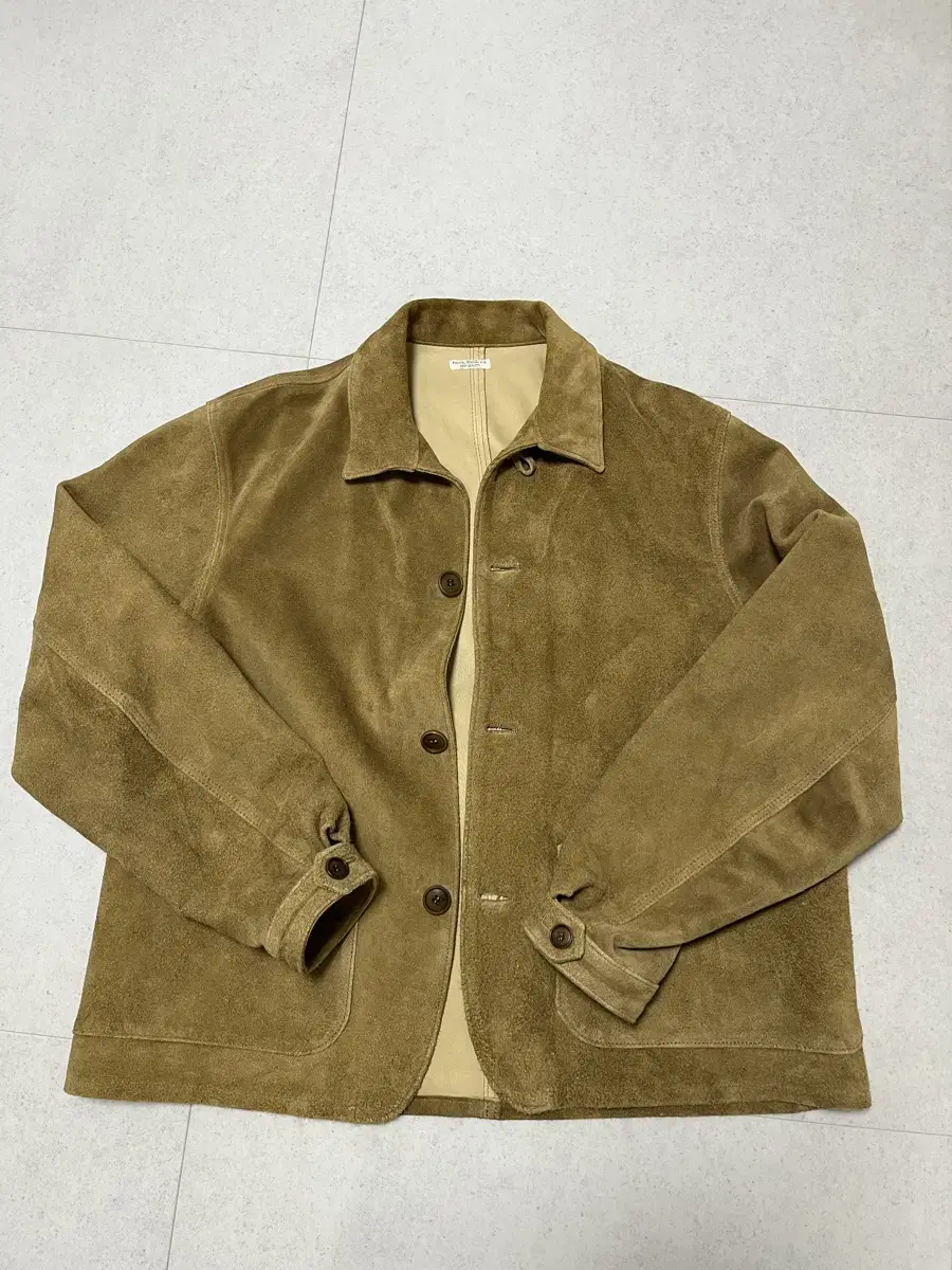 [size 3] pig bell / suede field jacket / desert brown