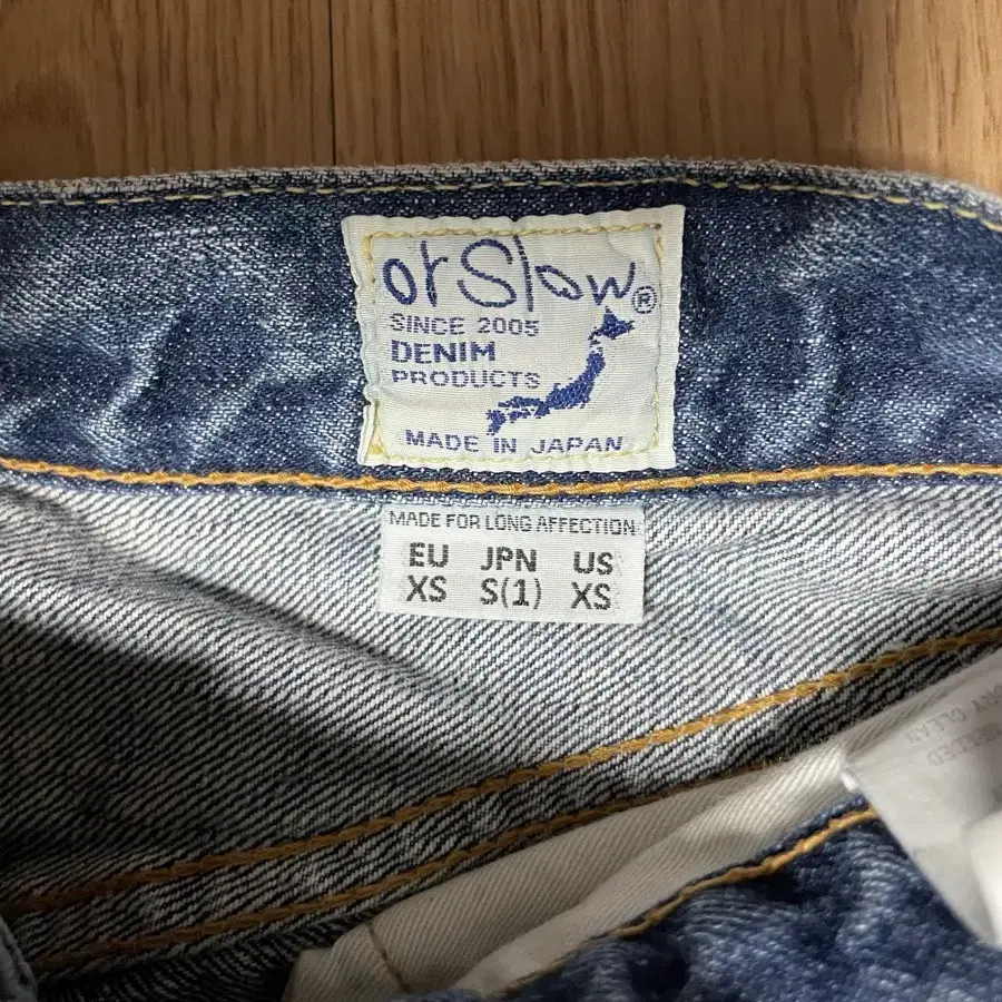 오어슬로우 Standard Denim 105 2Year Wash 1사이즈