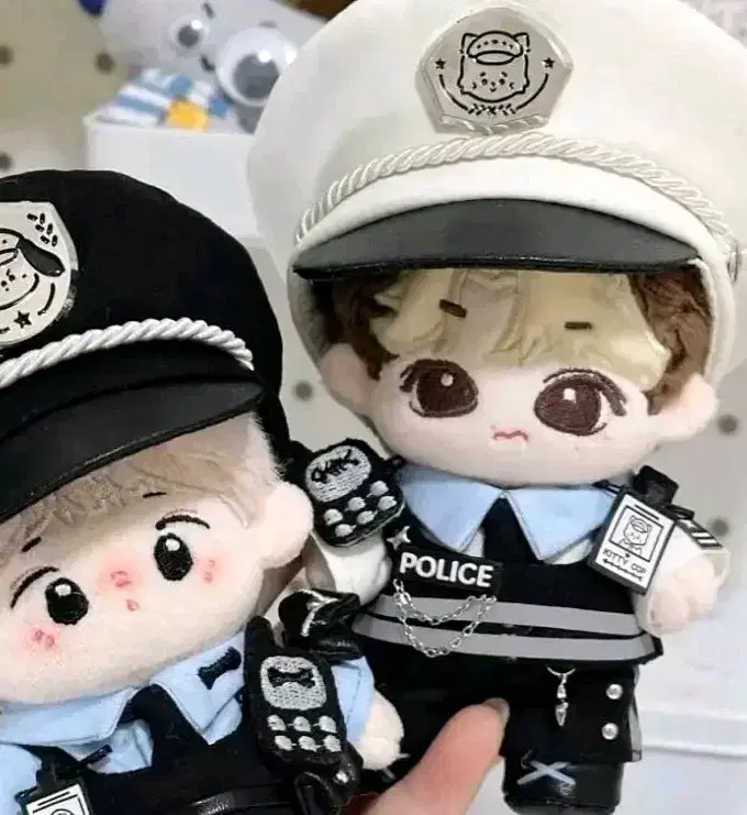 Puppy Cat Policeman 10cm Plush Doll Clothes