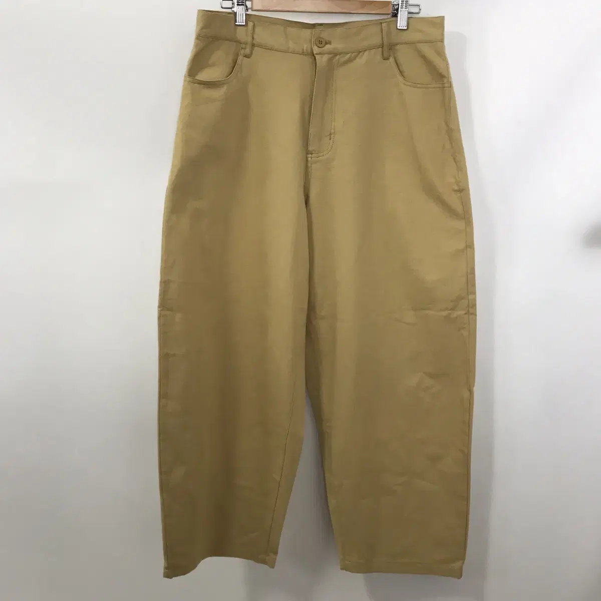 No Manual Symbol Wide Beige Trousers Unused [L]