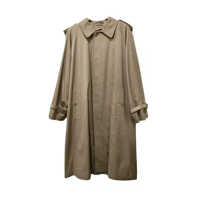 Men's Genuine Wool Check Detachable Lining Trench Coat