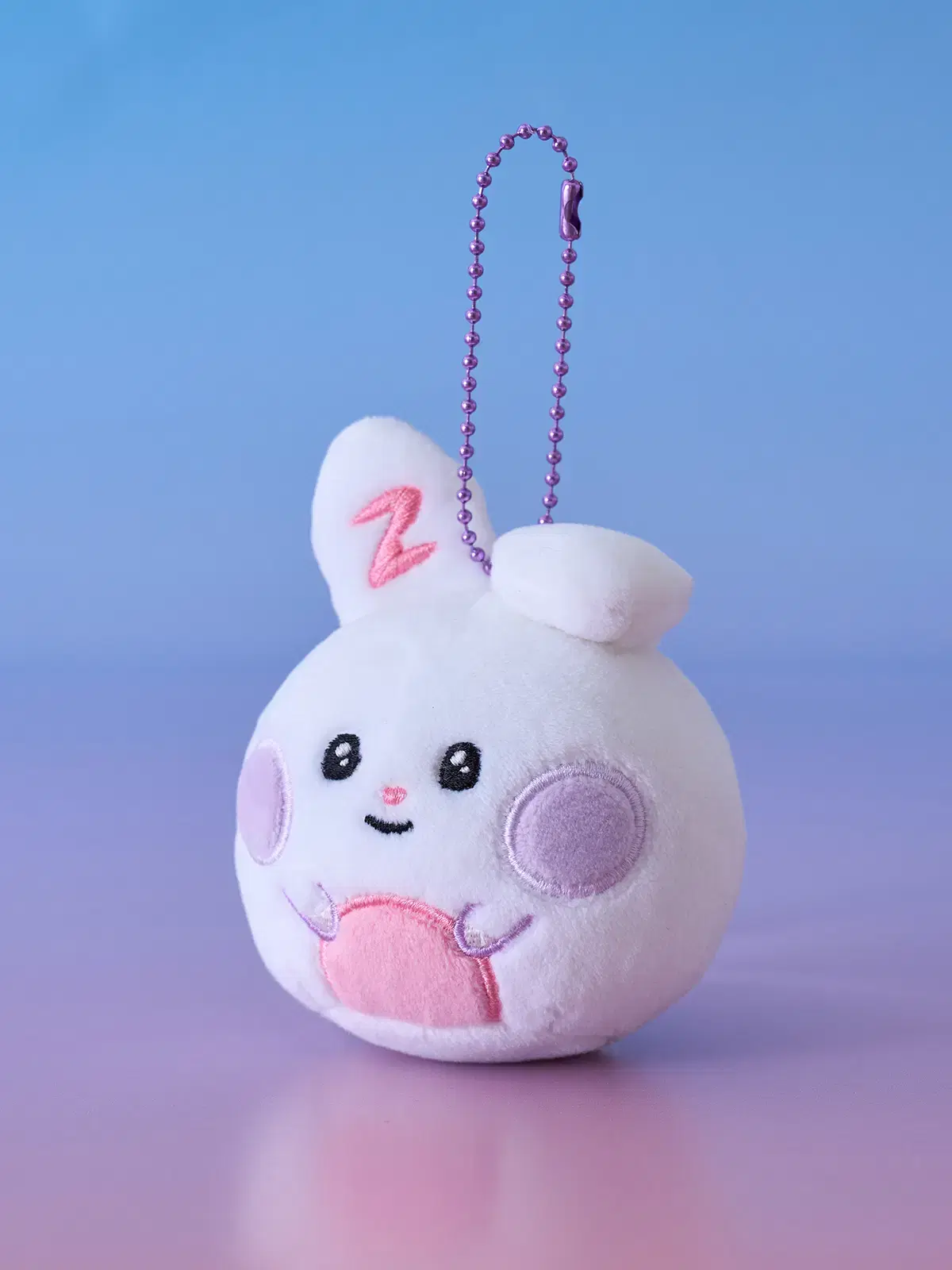 uni fluffy facekeyring with photocardzb1yujin uni doll