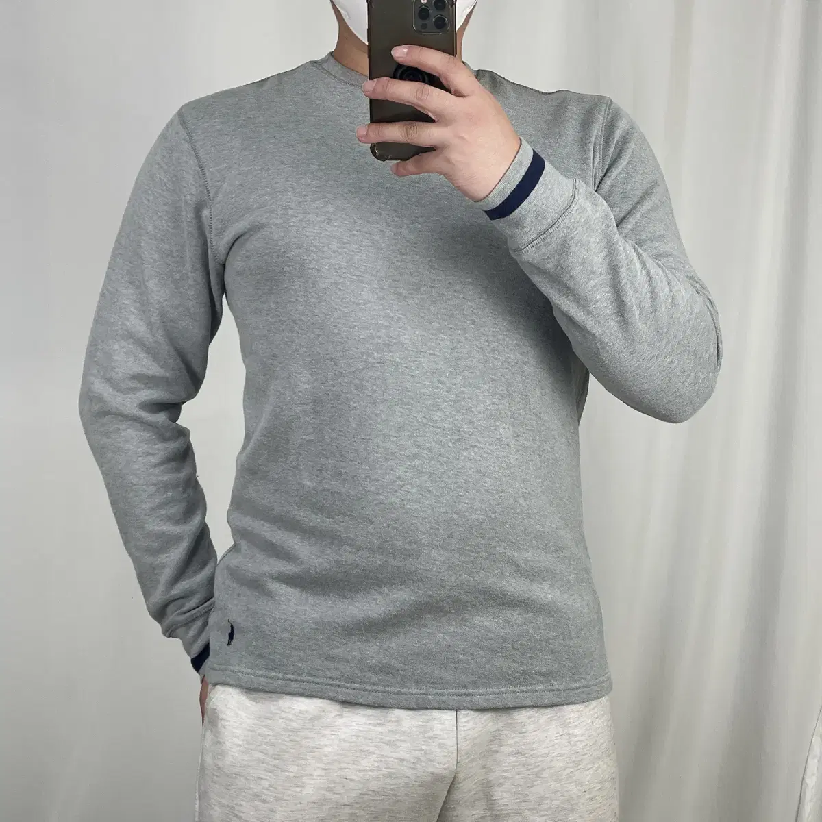 Polo Gray Brushed Sweater S .241113