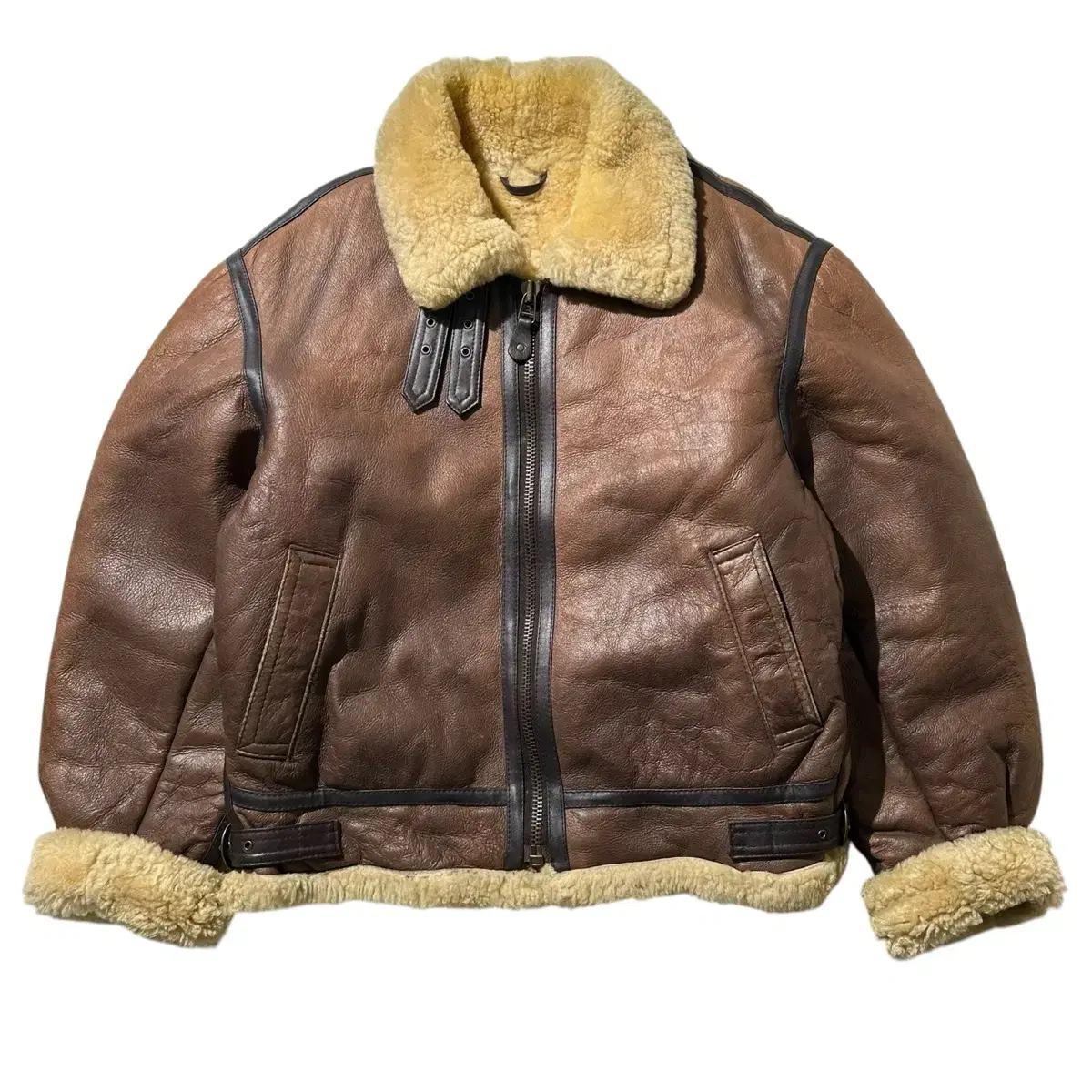 [L] Original B-3 Lambskin Shearling Mustang Bomber Jacket