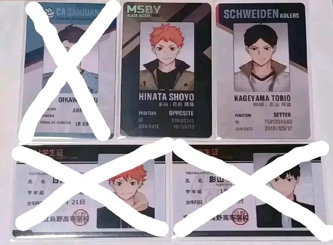 Haikyuu Rimumu-nin Student ID Card (Kageyama, Hinata)