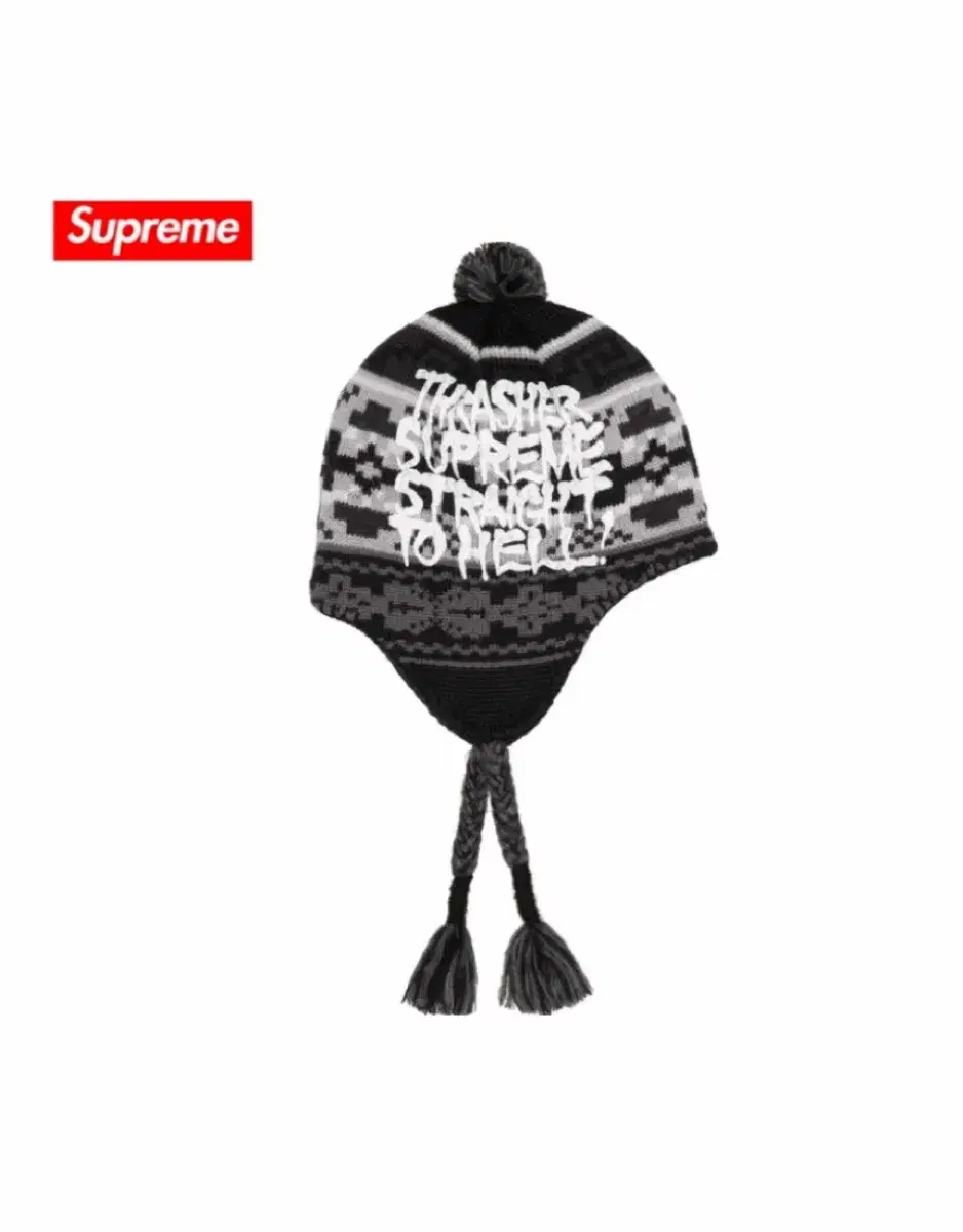 SUPREME THRASHER 이어플랍 비니 슈프림 트래셔