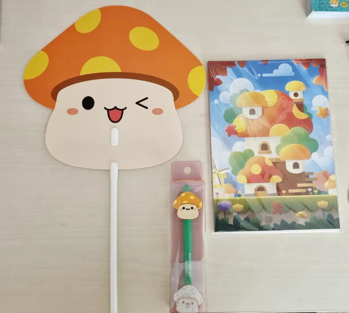 MapleStory Fanfesta merchandise set (notebook, ballpoint pen, fan)