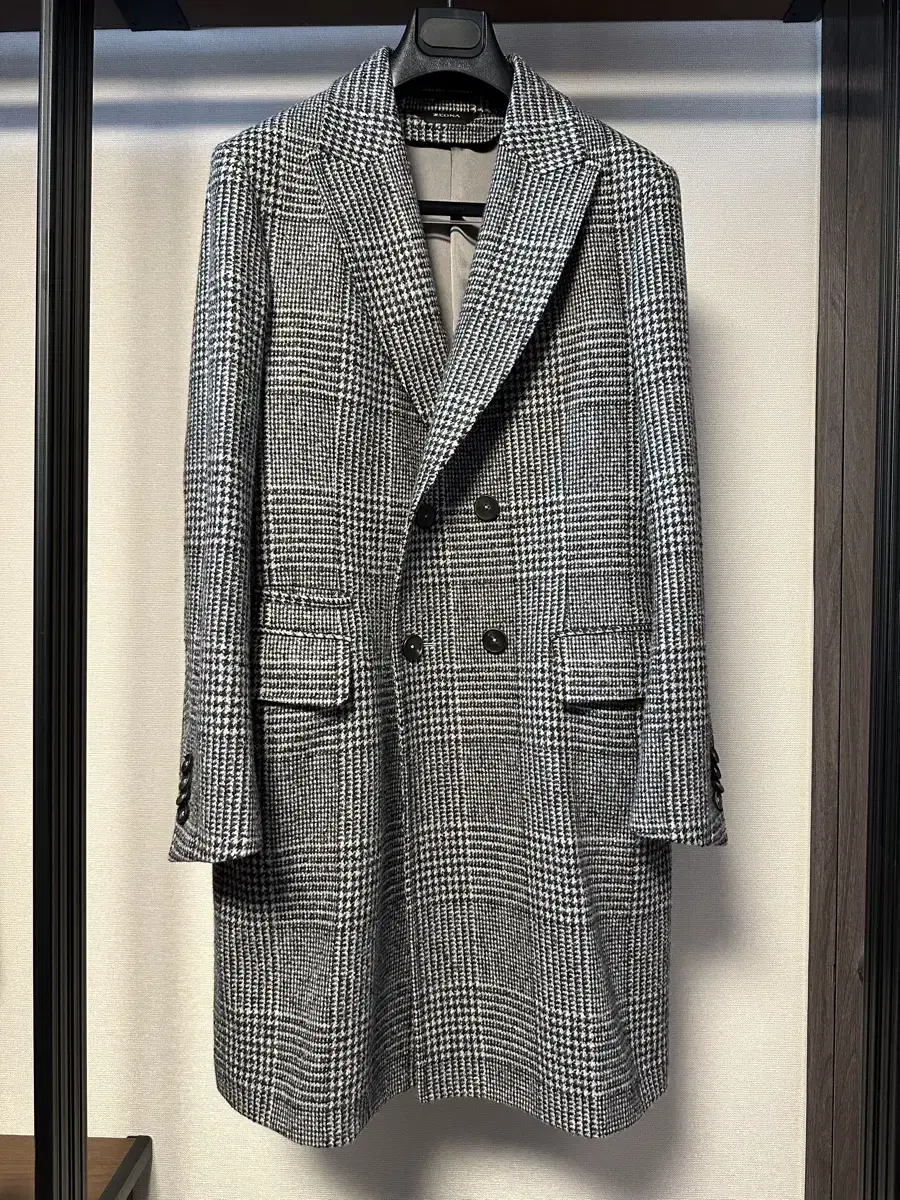 Zegna Double-breasted Check Coat