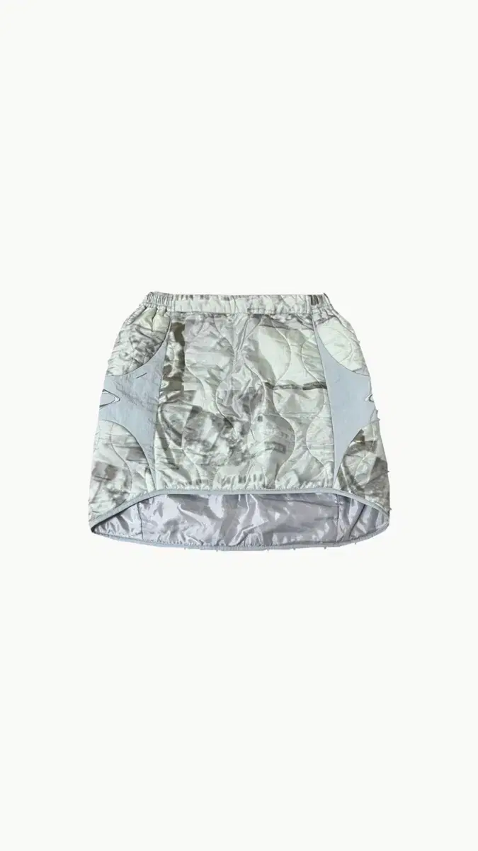 미스치프 QUILTED LINER MINI SKIRT_LIGHT KHAK