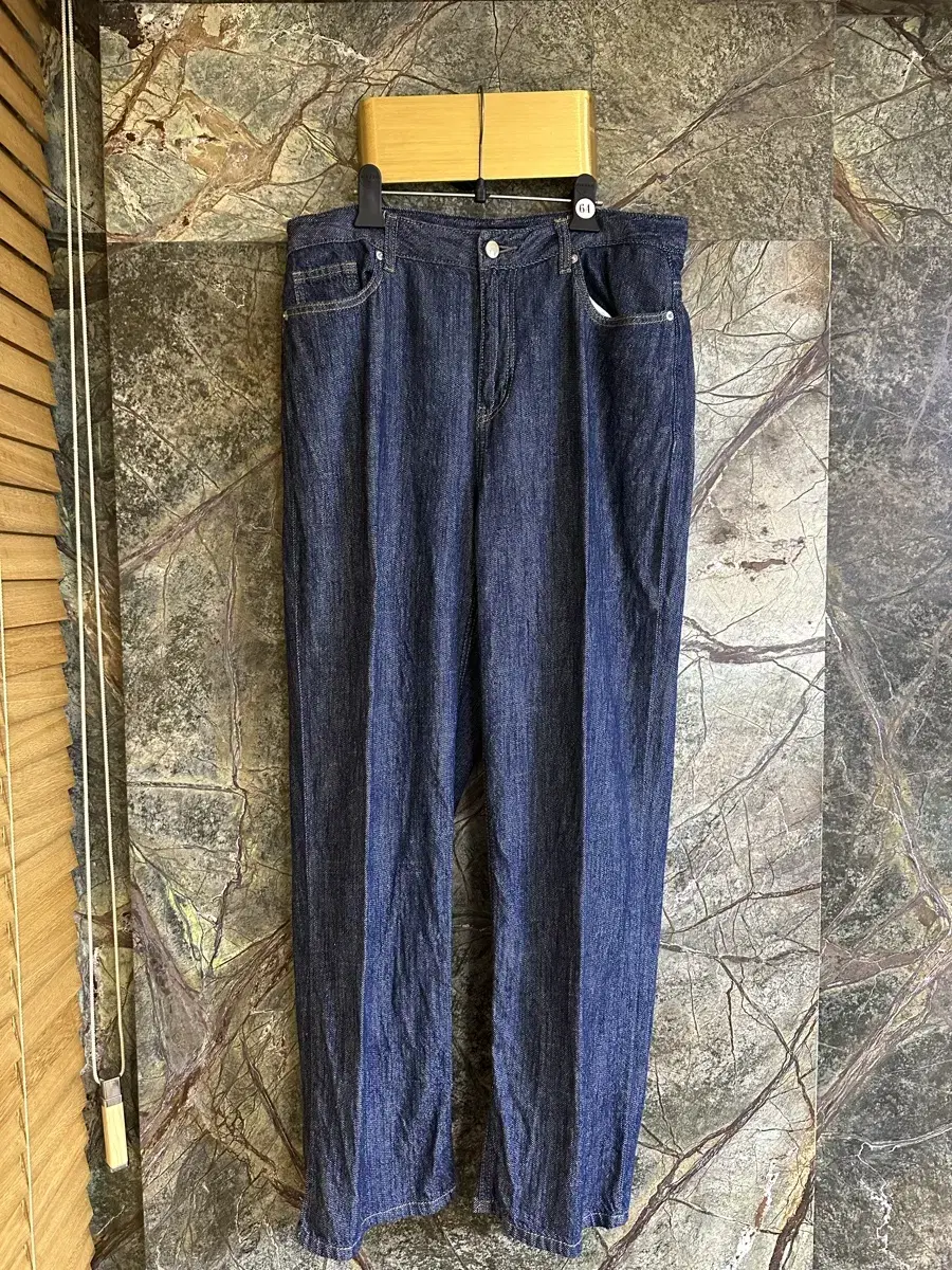 toffee sl01 summer denim wide leg pants in raw indigo xl