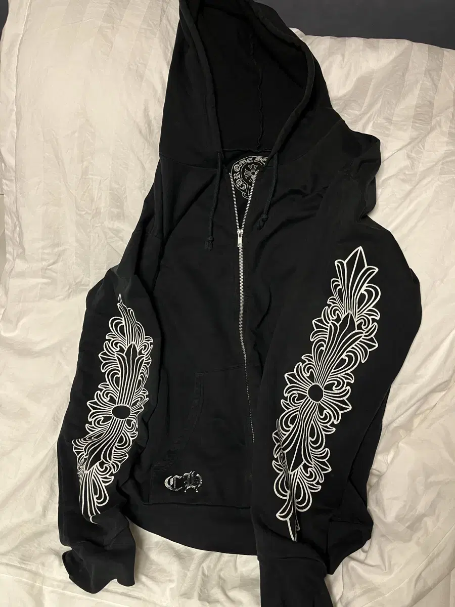 [Lowest Price] Chrome Hearts Floral Horseshoe Hoodie Zipped Up L